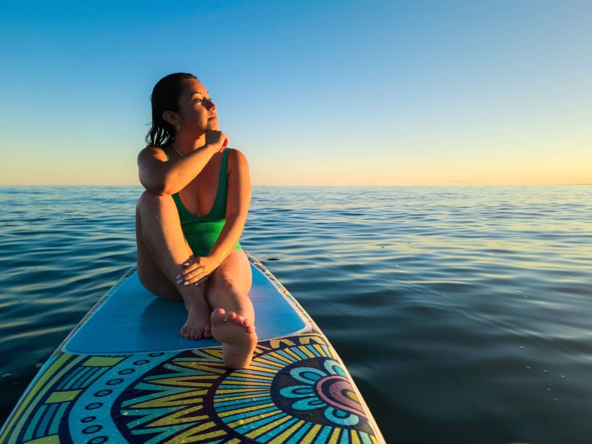 Woman on paddleboard